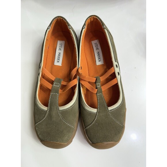 Steve Madden Size 8 Olive Suede Canvas Slip-on Shoes  Comfy Webster - Picture 8 of 10